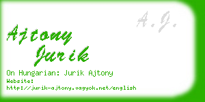ajtony jurik business card